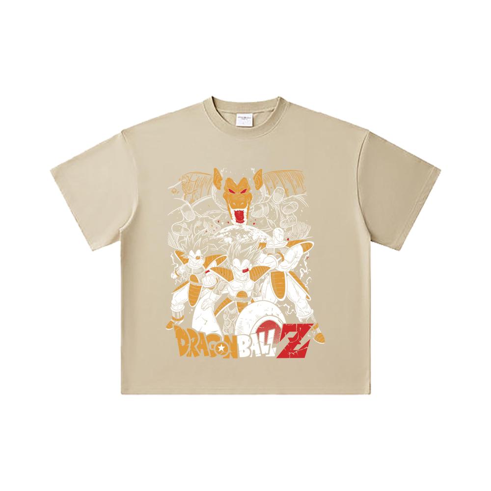 260 GSM Double Yarn 32 Count 100% Cotton Dragon Ball V53 Vegeta Nappa Print Unisex Heavy Cotton T Shirt