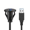USB 3.0 Panel Flush Mount Extension Cable with Buckle for Car Truck Boat Motorcycle Dashboard 1M