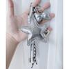 Crinkle Star Bag Charm Keychain Accessory With Sturdy Metal Hook for Purse Backpack Decoration
