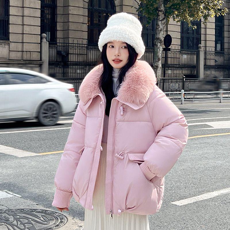 Giacca Corta Larga da Donna Invernale Parka Cappotto Moda Coreana Femminile Cappotto Caldo Ultraleggero