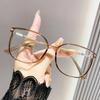 3 Pairs Of Fashionable And Trendy Pure Frame Glasses Korean Elegant Women'S Glasses Neutral Cat Eye Computer Glasses