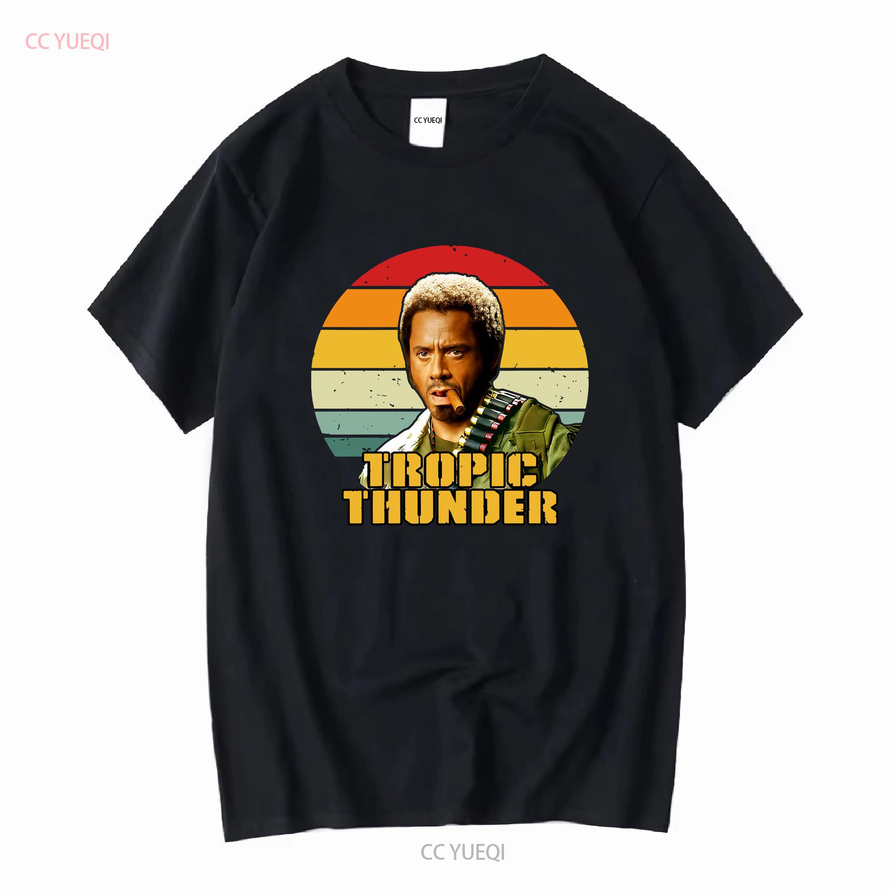 

Tropic Thunder Vintage Movie Soldier T Shirt Tugg Speedman Kirk Lazarus Retro long or short sleeves vintage Washed Stylish 4XL