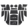 Alfombrilla Antideslizante para Ranura de Puerta y Portavasos para Hyundai Kona 2017 2018 Kauai Almohadilla para Ranura de Puerta Portavasos Accesorio Interior