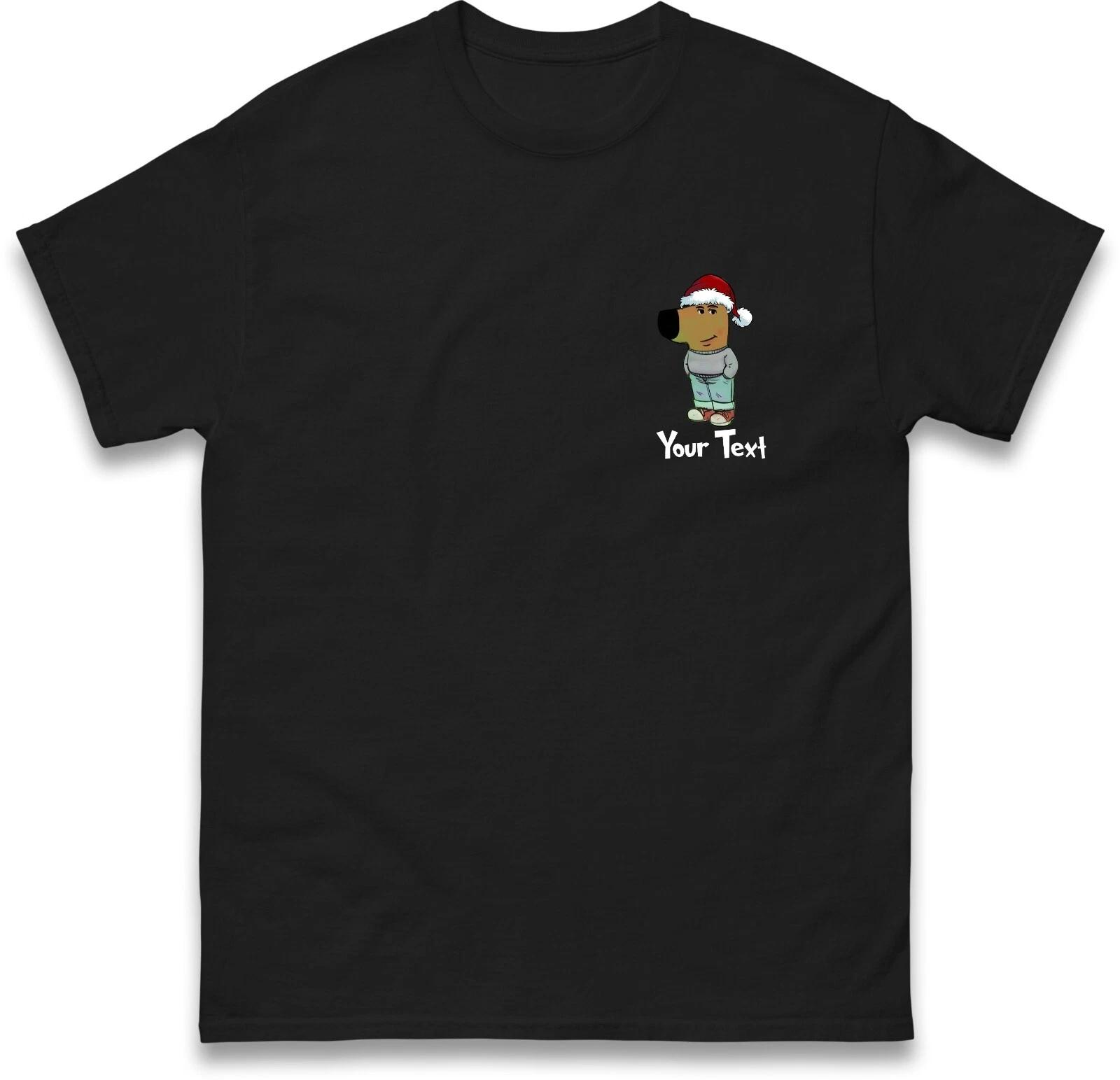 Personalised Text Chill Guy Christmas Left Chest Printed T-Shirt Xmas Tee Top XL