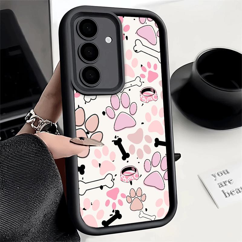 Phone Case for Samsung Galaxy S26 S25 Ultra S24 FE Dog Footprint Paw Cute Pattern Shell S23 Plus S22 + S21 S20 5G Soft Silicone