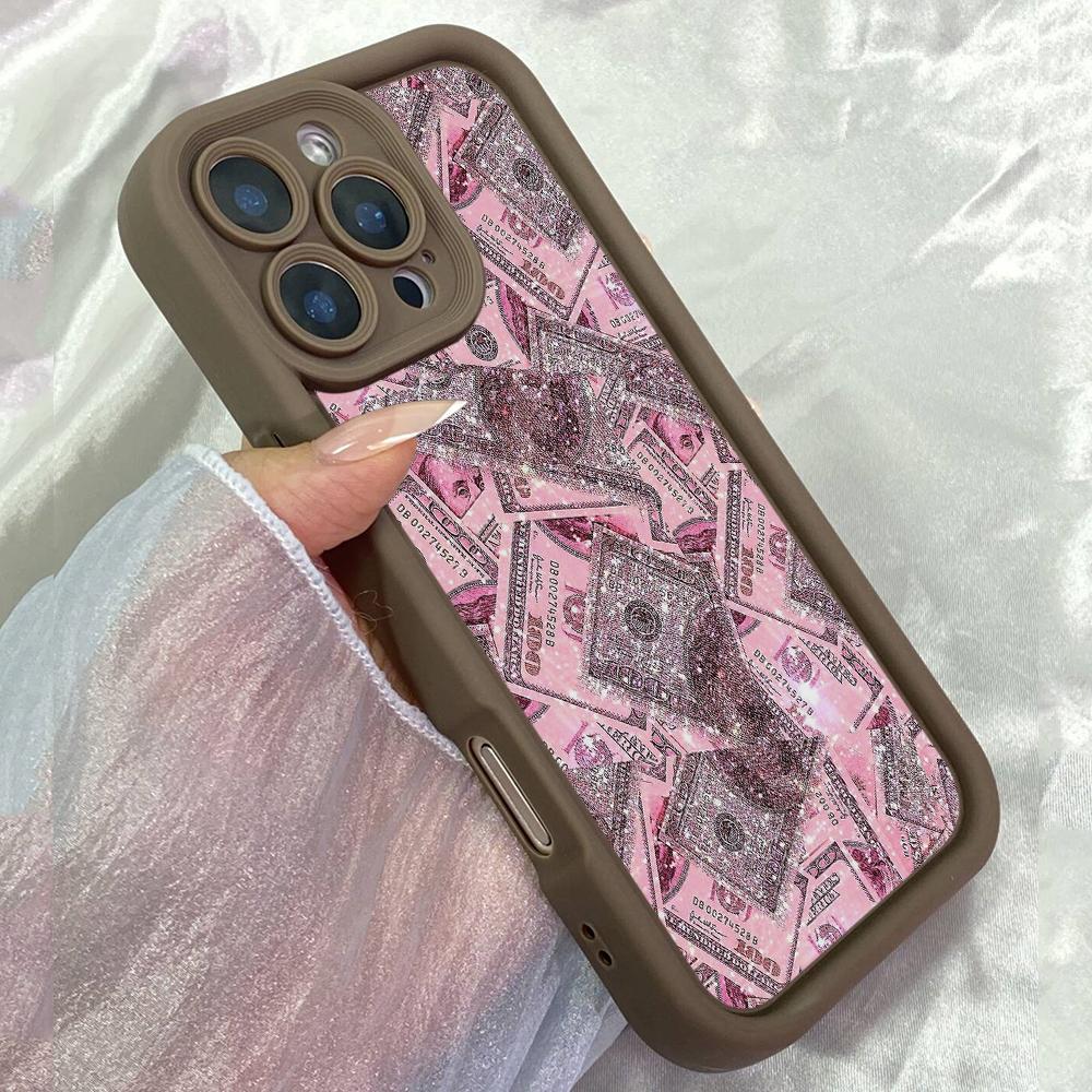 

JT353 Рожевий грошовий естетичний чохол для iPhone 17 16 15 14 13 Pro Max Samsung S26 S25 Ultra A17 A07 A56 Xiaomi 15T Redmi 15c Note 14 13 М який чохол Redmi 15C 4G/5G(171.6) коричневий