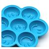Bandeja de hielo de silicona con 7 agujeros, caja de hielo, cara sonriente creativa, bandeja de hielo de silicona, molde de silicona