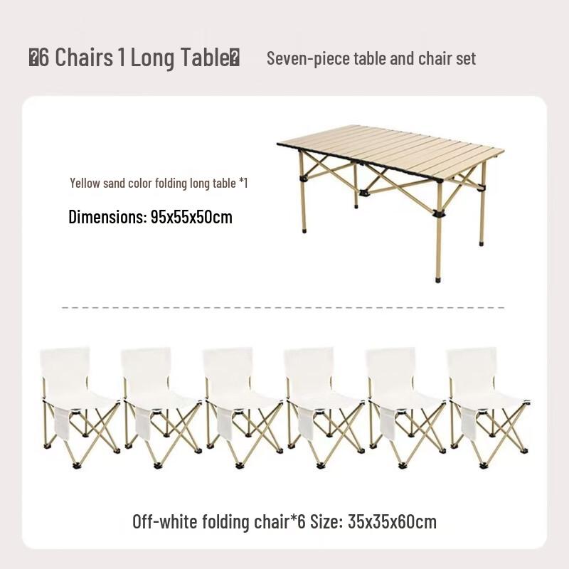 OEING Outdoor Folding Table and Chair Camping Set