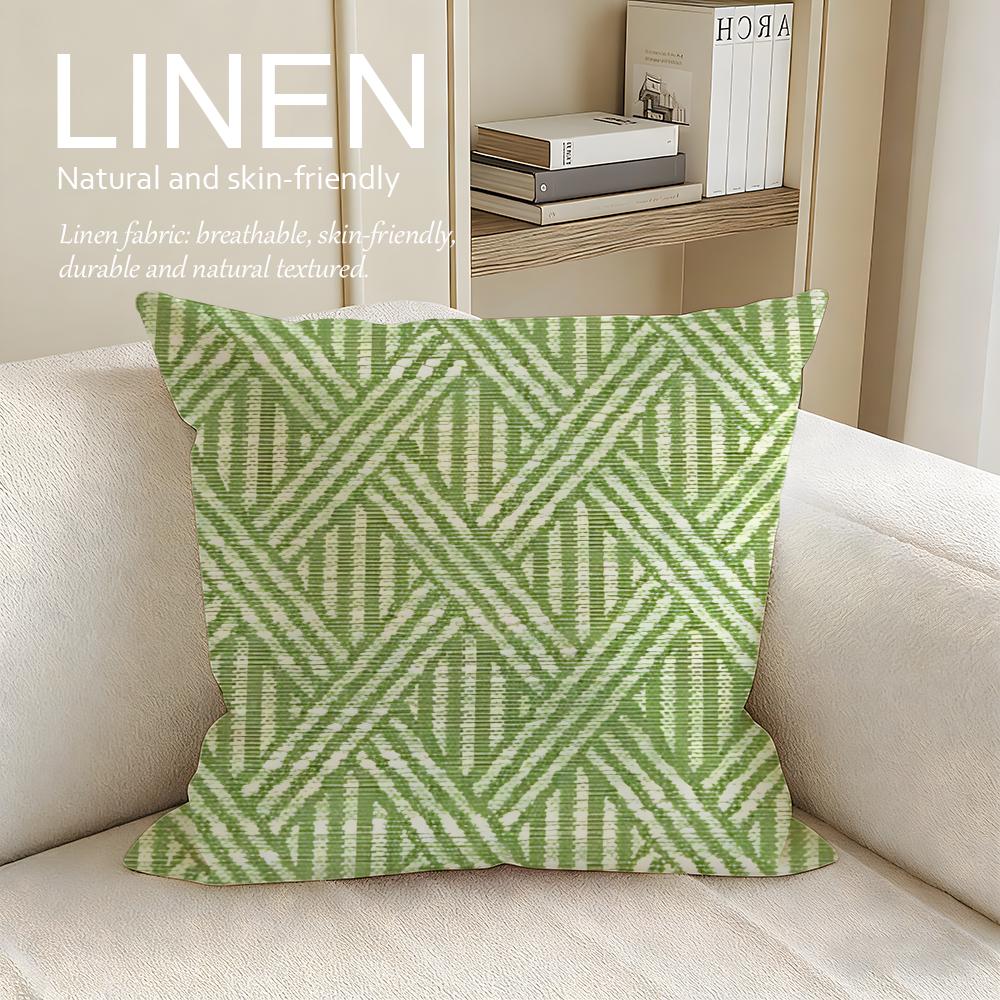 Plant Bamboo Cushion Cover Linen Decorative Pillowcase Set Pcs x x x Breathable Washable Sofa Cushion Cover