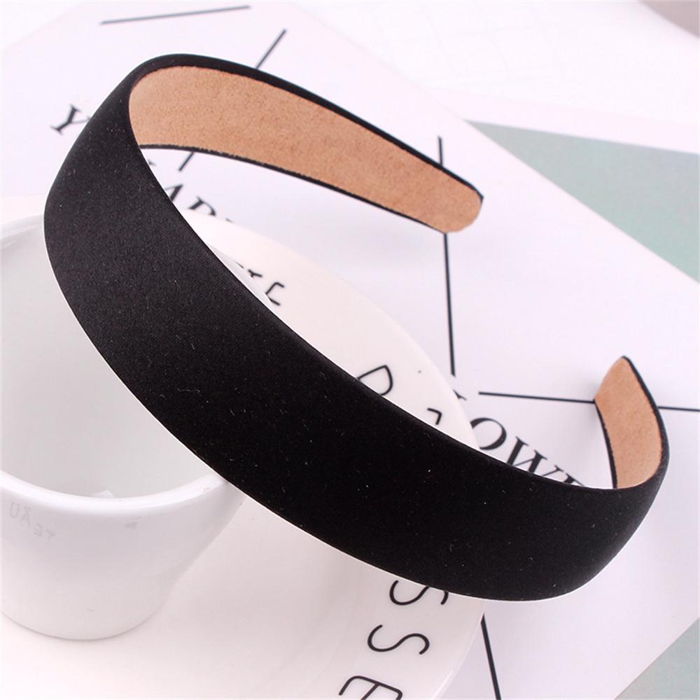 Elegant Solid Wide Headbands For Women Girls Fashion Satin Hair Bands Hairband Hoop for Korean Hair Accessories