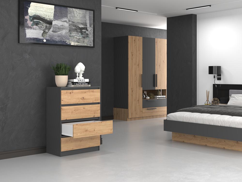 Malwa M4 70 Chest Of Drawers - Anthracite / Artisan