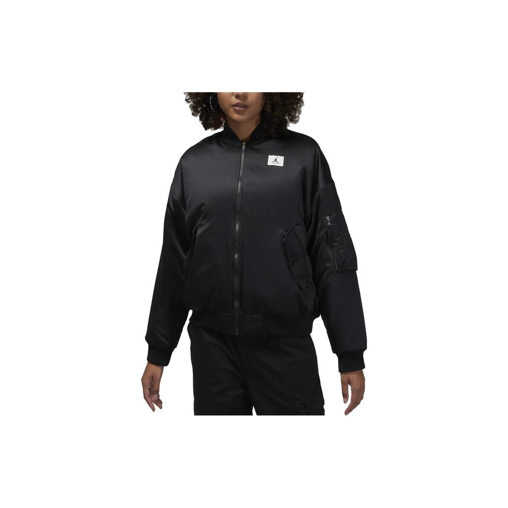 Jordan Air Flight Renegade Jacket Black Women Streetwear DQ9802-010
