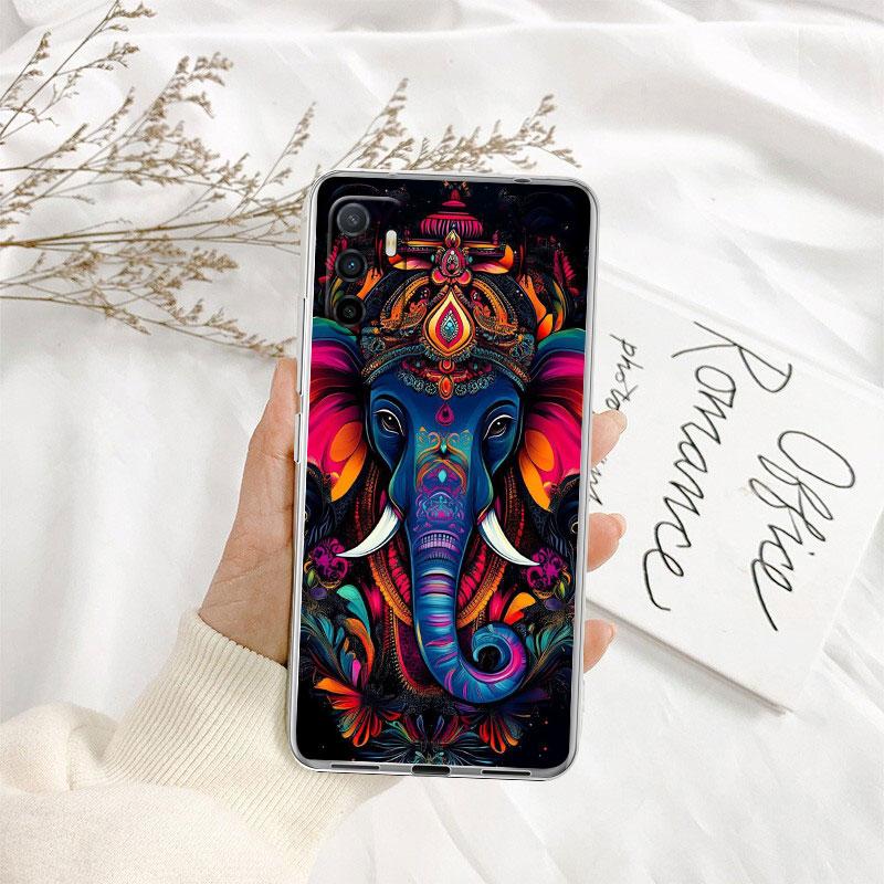 IK4 Animal Elephant Transparent Phone Case for Samsung Galaxy A04 A04S A14 A23 A34 A54 M23 M33 M52 M53