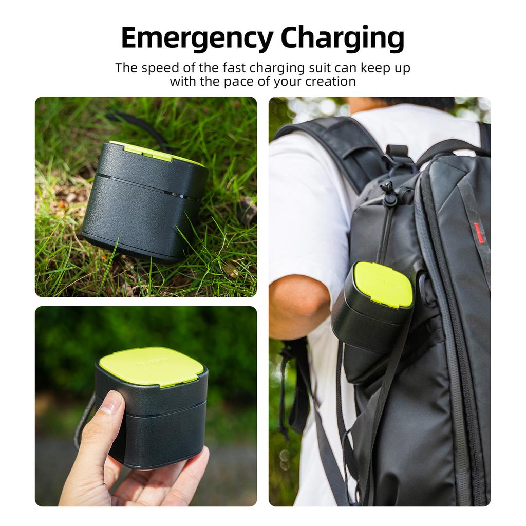 TELESIN GP-FCK-B11 Battery Charger Charging Box for Battery with Dual Battery Channels Compatible