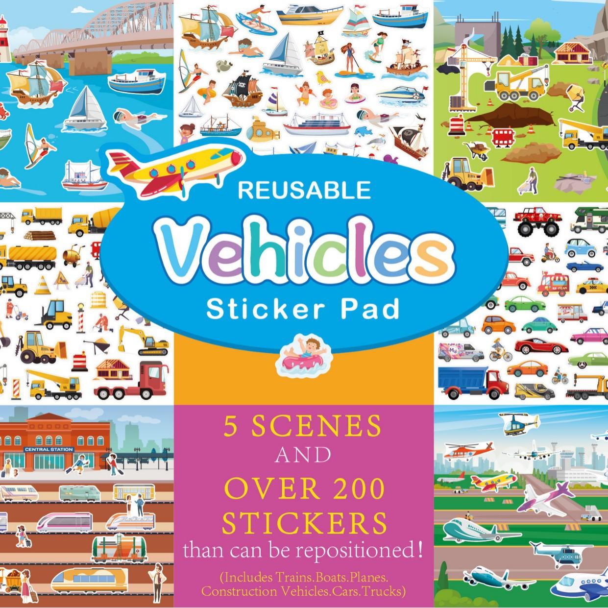 

Детская наклейка мальчики и девочки Сделай сам динозавр транспорт цветок фея принцесса блокнот с наклейками - многоразовая книга наклеек