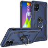 Dla Samsung Galaxy M51 M32 M02 M21 2021 Samochodowe Magnetyczne Etui na Telefon z Pierścieniem i Podstawką Tylna Pokrywa dla M31 M21 M01 M12