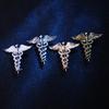 1Pc European and American Personalized Retro Angel Wing Brooch, Suit Pin, Fashionable and Creative Animal Snake Corsage,