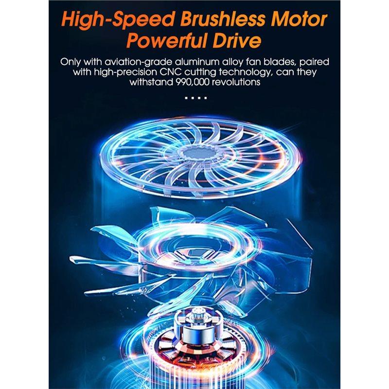 Rechargeable Air Duster Electric Turbo Fan Jet Fan 3-Speed Adjustable For Car Cleaning