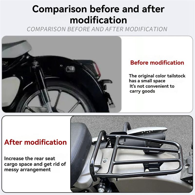 Ac29-Motorcycle Luggage Rack Fit For Honda CT125 Hunter Cub Trail 125 - Luggage Rack Tailstock