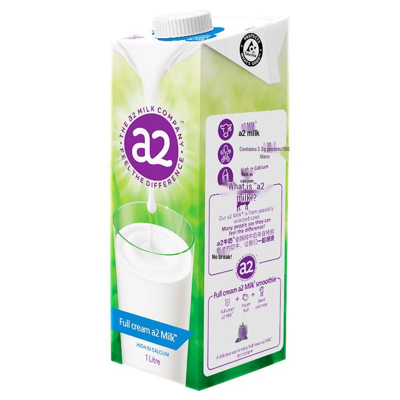A2 Australian High Calcium Full Cream Milk (6 x 1L)