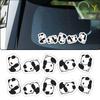 1 Row Animation Cute Cartoon Panda Car Stickers Colorful Animal Series New Car Art Tattoo Design License Plate Exterior