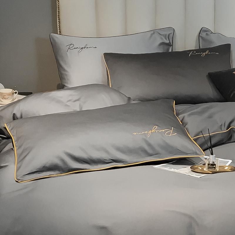 100% Nature Cotton Pillowcase Solid Color Pillow Cover Healthy  High-end Pillow Case 2pcs 48x75cm  King Size Pillow Cases