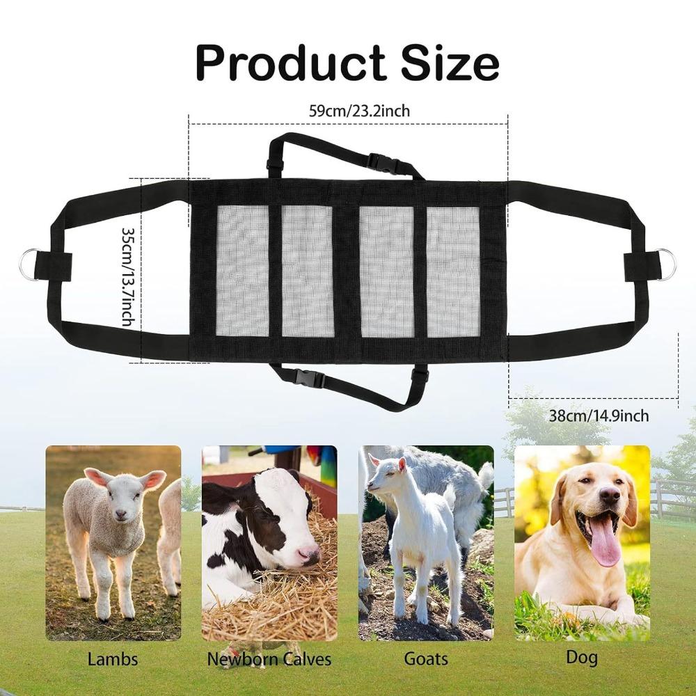 Breathable Mesh Animal Weighing Sling Adjustable Hanging Weight Sling Professional Farm