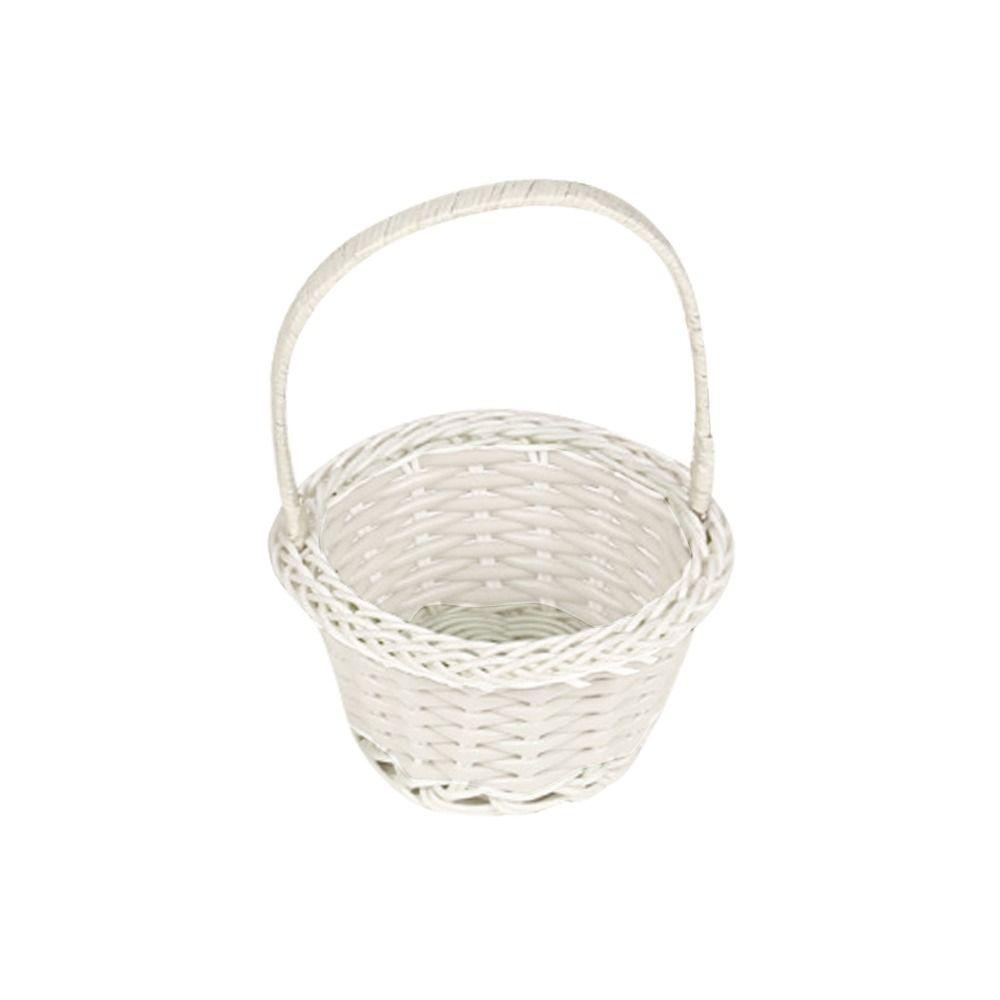Rattan Gewebter Blumenaufbewahrungskorb Rund/Herzform Weidenblumenkorb Für Pflanze Zuhause Hochzeit