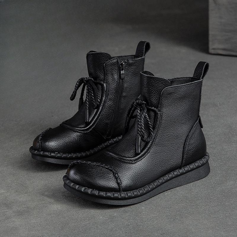 Shoes for Women 2025 Cross-tied Ladies Boot Daily Boots Hot Sale Cotton Shoes Round Toe Comfortable Flat Shoes Women Ankle Boots