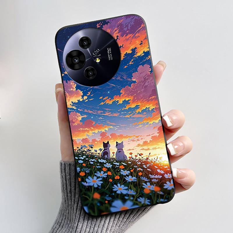 Hülle für TCL 50 NxtPaper 5G / 50 Pro NxtPaper 5G Hülle Luxus Drache Süß Cool Jungen Mädchen Schwarz Matt Weiches Silikon Rückabdeckung