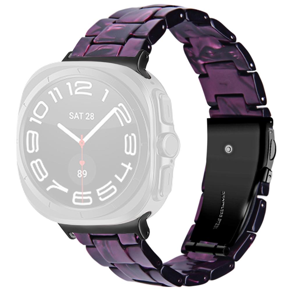 For Samsung Galaxy Watch Ultra 47mm Waterproof Resin Acrylic Watch Strap Buckle Design Wrist Band