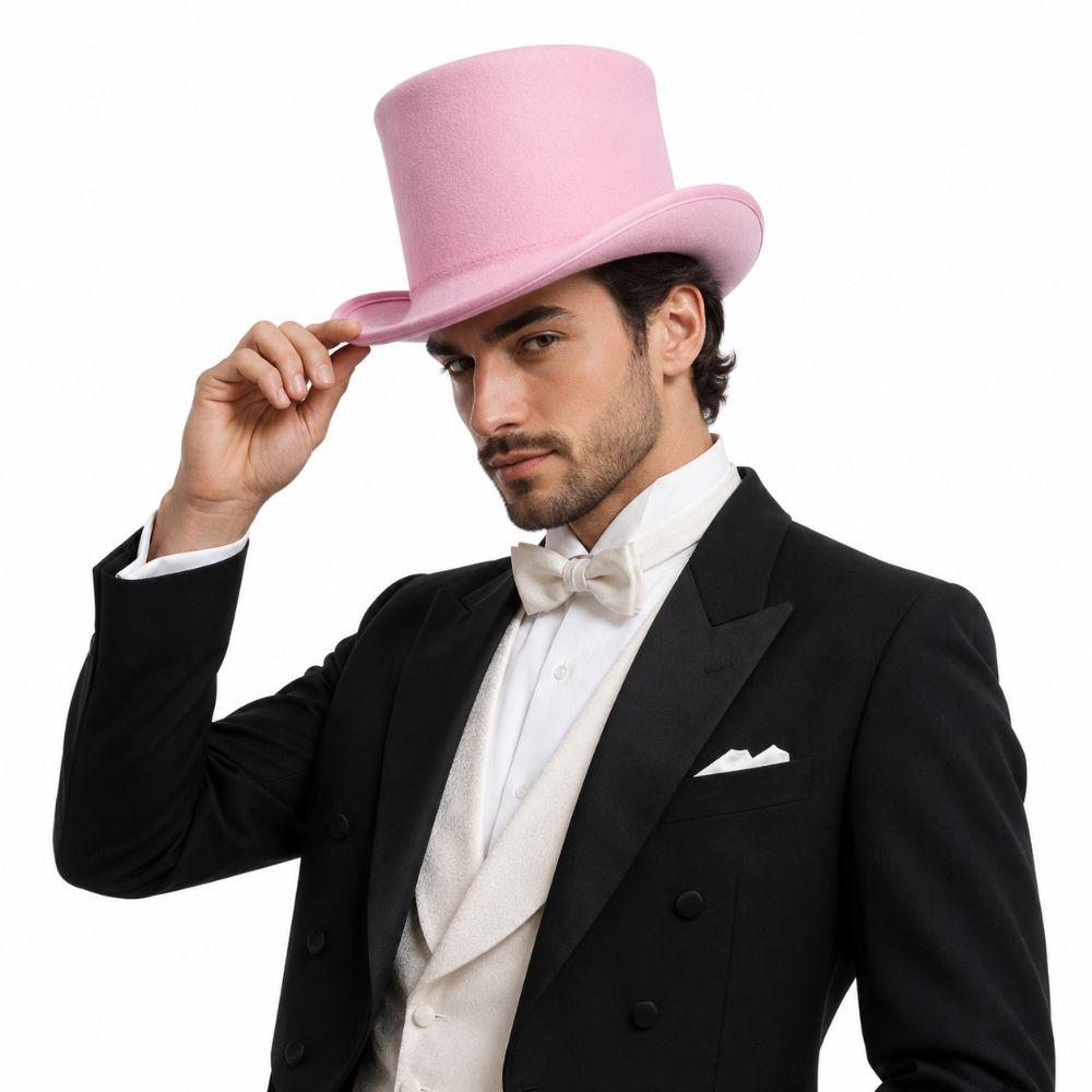 Windproof Slanted Top Hat Warm Slanted Magician's Hat Fashion Fedora Hat Autumn Winter