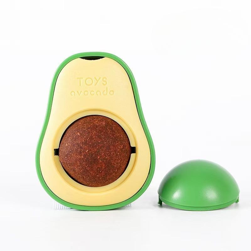 Catnip Balls, Self-entertaining and Cat-teasing Gadgets, Rotatable Balls, Teeth Grinding and Cleaning, Durable Avocado Cat Toys, Pet Supplies