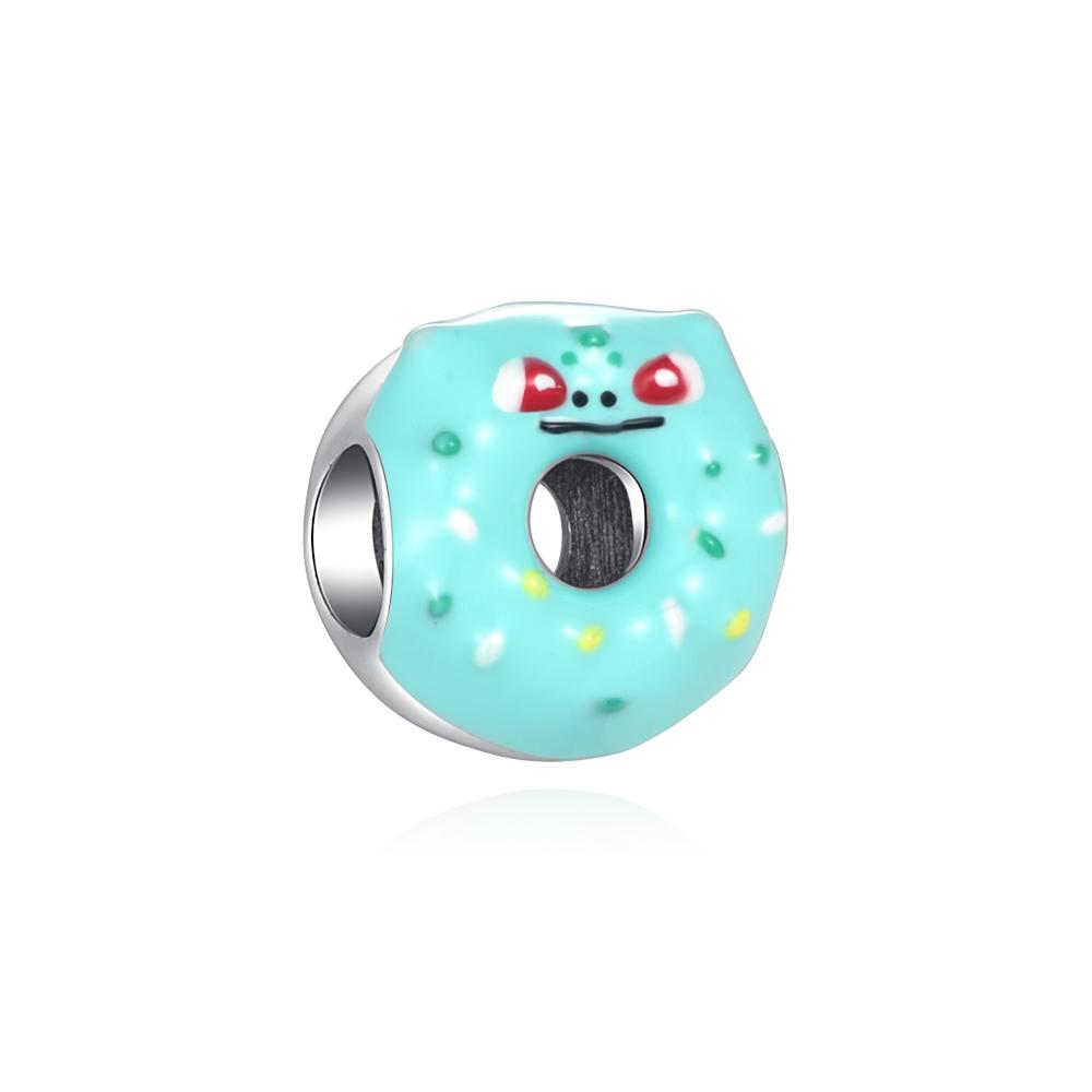 Sweet Cute Donut Burger Ice Cream Cake Charm Bead Copper Compatible Original Bracelet Pendant Diy Women'S Jewelry Making