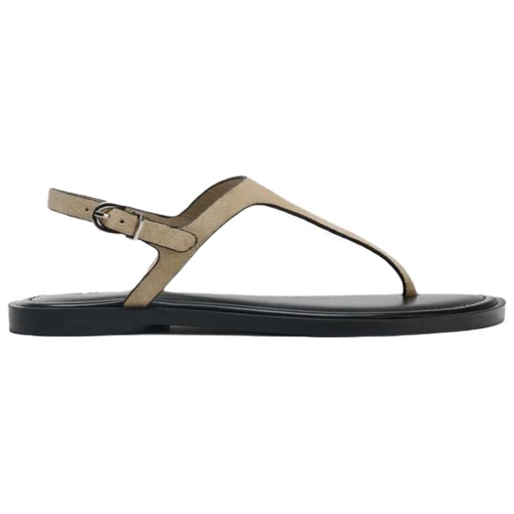 Zara Vintage Comfortable One Strap Sandals Women sandals Sand-Brown 2619510107
