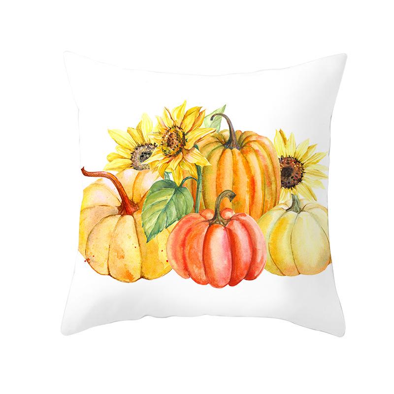 New Halloween Pumpkin Pillow Cover Home Peach Skin Home Decoration Supplies Cushion Waist Pillow Cover
