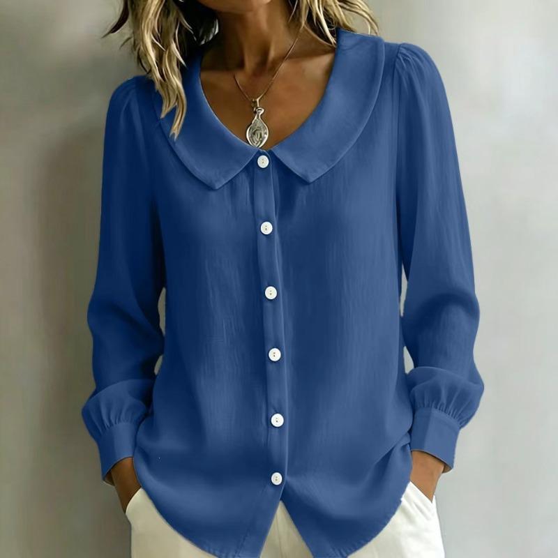 JPNTKY Women's  Long Sleeve Peter Pan Collar Fashion Casual Blouses & Shirts