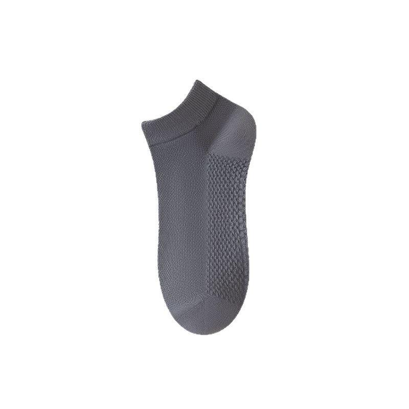 Socken Herren Frühling/Sommer Leichte Kurze Socken Einfarbige Atmungsaktive Baumwollsocken Anti-Rutsch Rutschfest Flache Spitze Unsichtbare Socken für Bootsschuhe