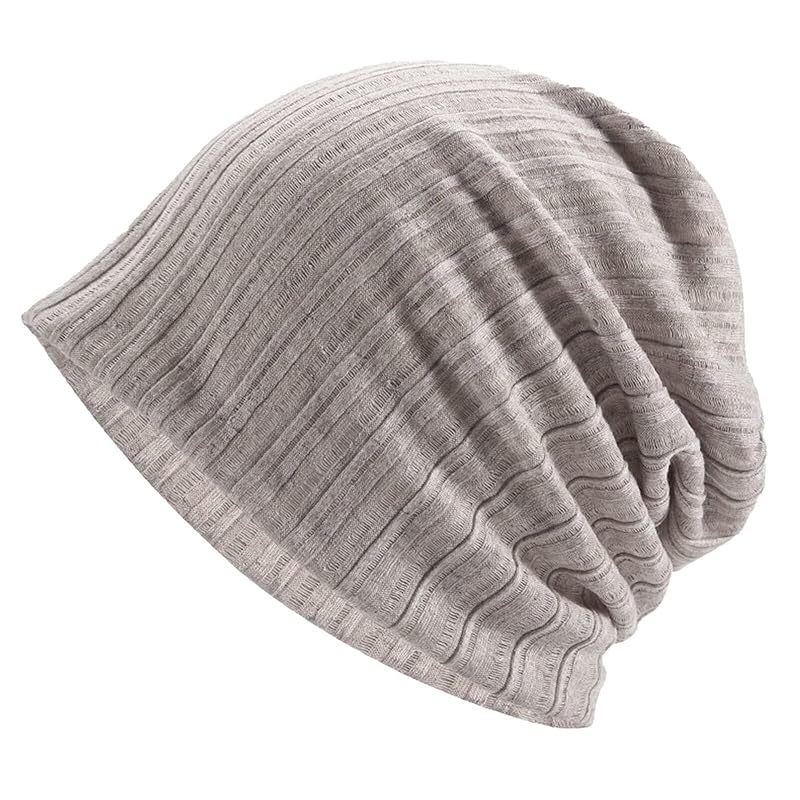 

[LEZOOY] knit hat men s summer knit cap all season Sweat absorbent and quick drying Thin cotton hat Plain color cotton Antibacterial and deodorizing