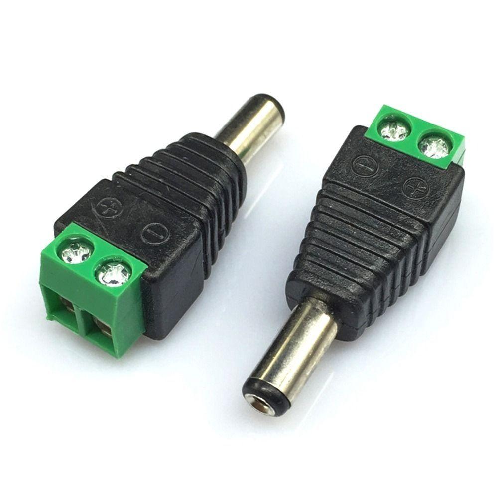 10Pcs 12V DC Power Plug Adapter 2.1*5.5mm Male Female Socket Durable Plug Jack Connector