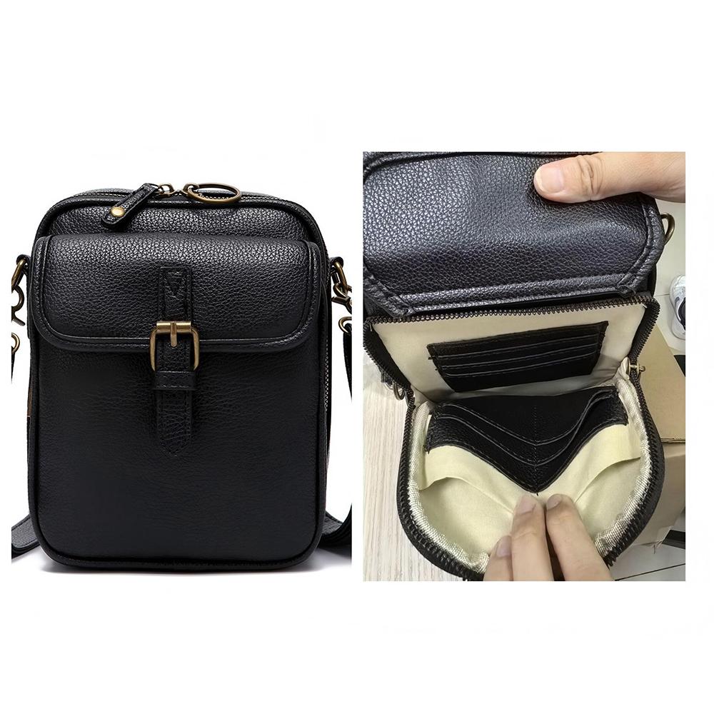 

Unisex Messenger Bag Casual Shoulder Crossbody Bag Lightweight Phone Bag for Daily Outdoor Use All-match Small Bag with RFID Card Slots