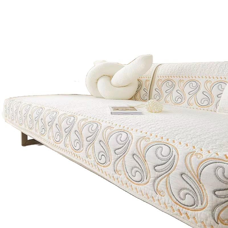 Pure Cotton Sofa Cushion, Universal In All Seasons, Non-slip Fabric, Cotton Simple Modern Seat Cushion, Autumn and Winter Sofa Cover Towel Cover Cloth