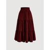 Bohemian A- Line Skirt Long Dress Bohemian A Word Flowy Layered Half-Length Skirts