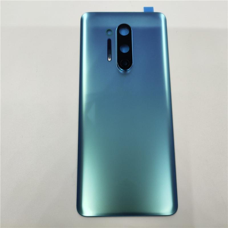Glass Back Door Lid For OnePlus 8 Pro Battery Cover Rear Housing Shell Panel With Camera Lens Adhesive Sticker