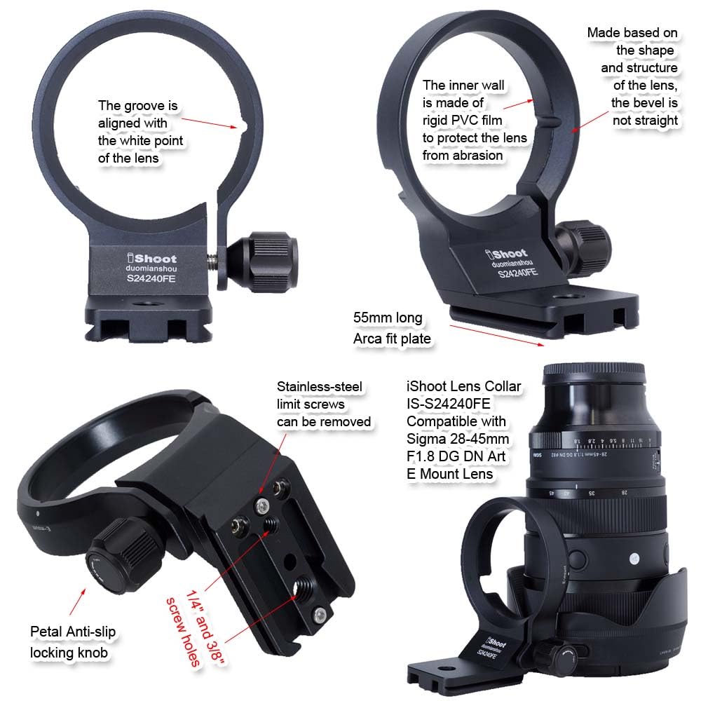 Tripod Mount Ring Lens Collar Compatible with Sigma DG DN DG DN DG DN 85mm DG DN DG DN 105mm DG DN Macro 28-45mm F1.8 Art, 24-70mm f/2.8 Art, 14-24mm