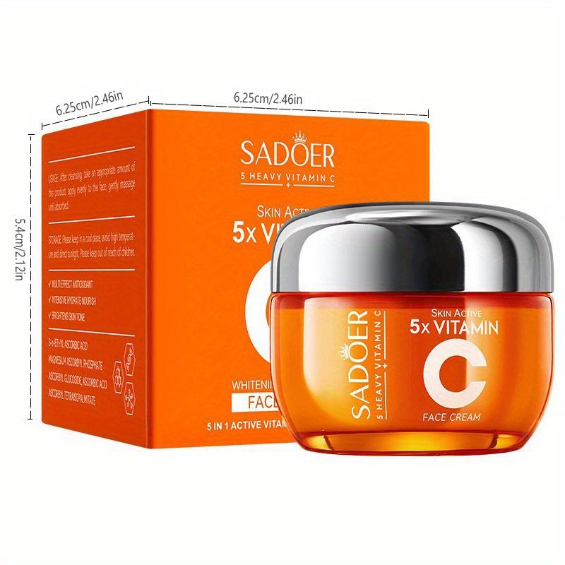 50g Vitamin C Face Cream. Deeply Nourishing and Hydrating Face Cream - Tightens and Brightens for A Younger Looking Skin