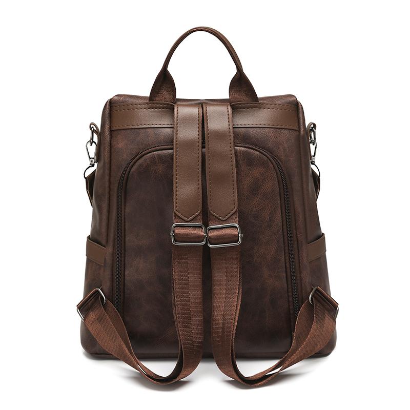 PU Backpack Women's Large Capacity Tassel Backpack Lightweight Multi-function Shoulder Bag