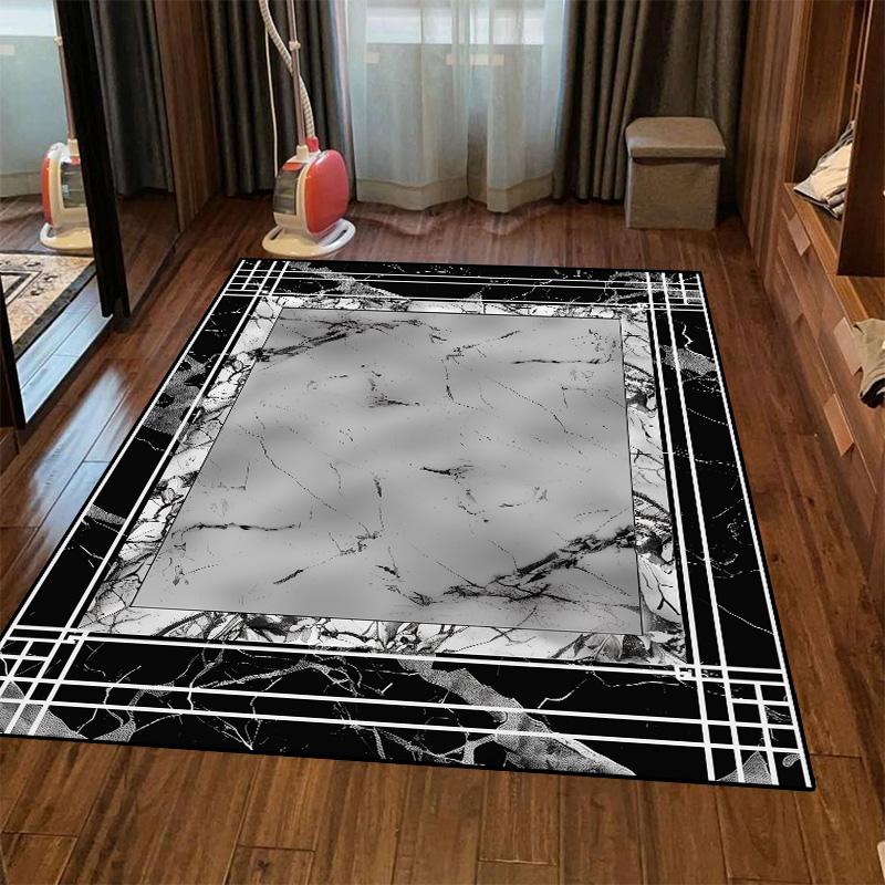 New Chinese-style Carpet Living Room Decoration Luxury Floor Mat Large Size Black Bedroom Lounge Non Slip Soft Rug Washable
