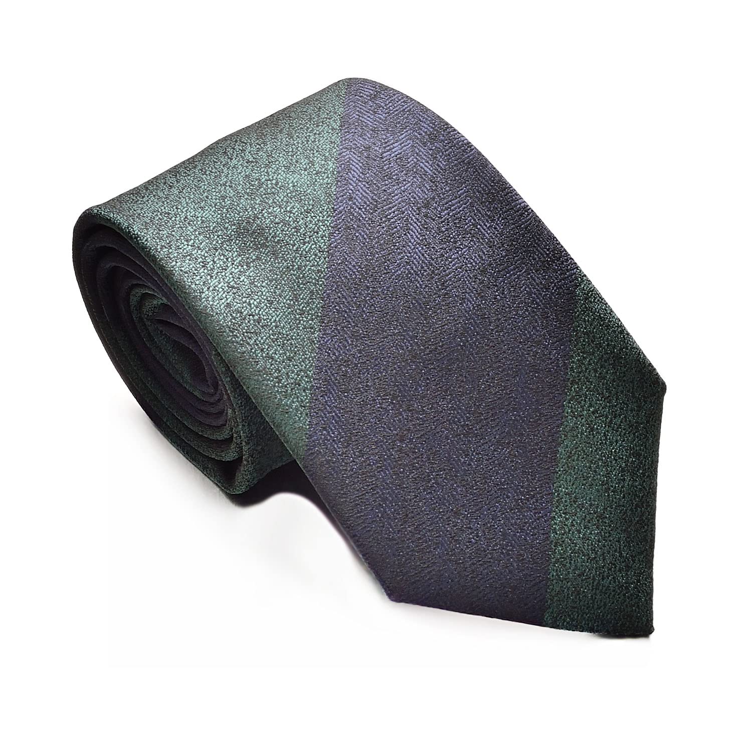 

[runootPR] Blue and Green Striped Necktie, Washable Necktie, for Weddings, Business, Job Hunting, Men s Formal Wear Accessory [Item]