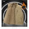 Autumn Winter Thickened fleece double-sided  vest Men's Vest Jacket  Warm Outerwear slim fit Jacket Casual Style Daily